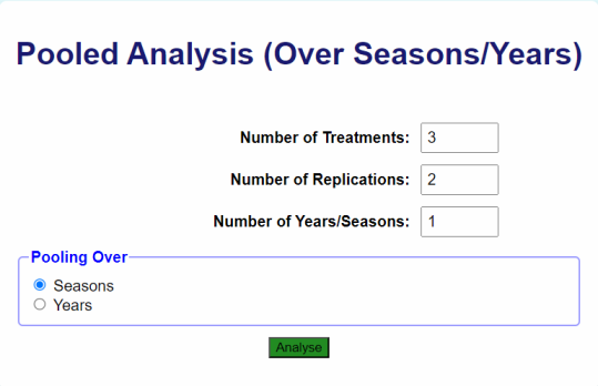 Pooled Analysis Layout